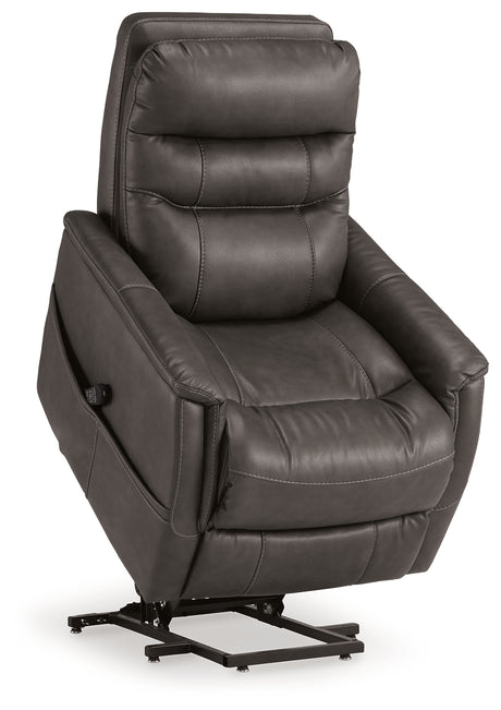 Strawbill Shadow Power Lift Recliner from Ashley Furniture - Luna Furniture