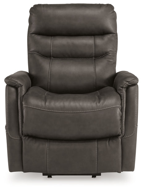 Strawbill Shadow Power Lift Recliner from Ashley Furniture - Luna Furniture