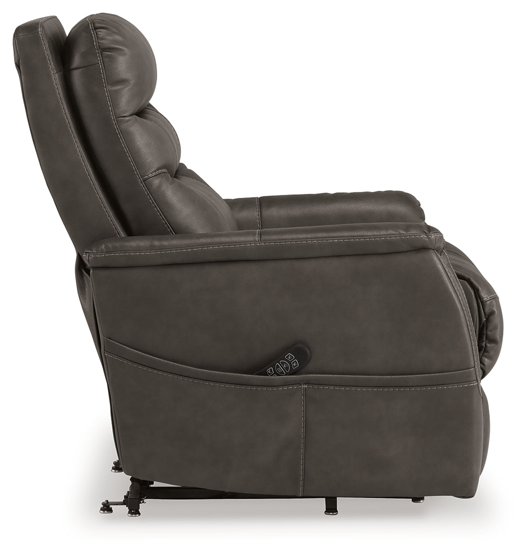 Strawbill Shadow Power Lift Recliner from Ashley Furniture - Luna Furniture
