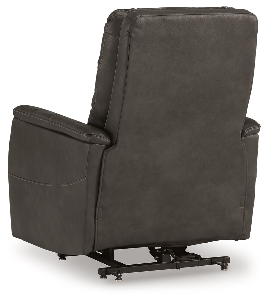 Strawbill Shadow Power Lift Recliner from Ashley Furniture - Luna Furniture