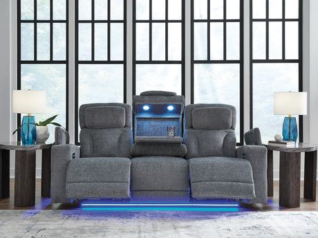 Studio Cave Steel Power Reclining Sofa from Ashley - Luna Furniture