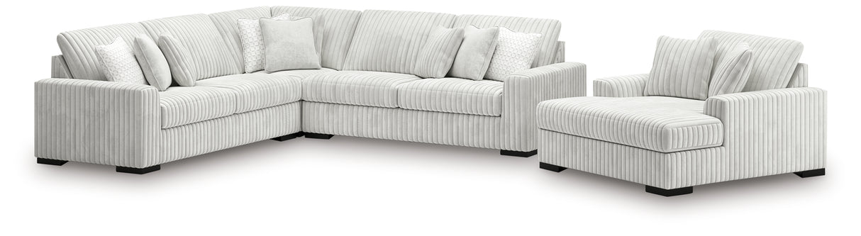 Stupendous Alloy 3-Piece Sectional and Oversized Chaise from Ashley Furniture - Luna Furniture