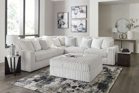 Stupendous Alloy 3-Piece Sectional with Ottoman from Ashley - Luna Furniture