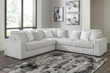 Stupendous Alloy 3-Piece Sectional with Ottoman from Ashley Furniture - Luna Furniture