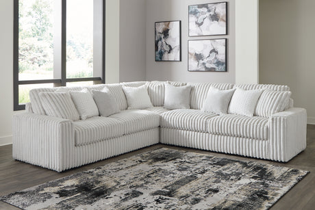 Stupendous Alloy 3-Piece Sectional with Ottoman from Ashley - Luna Furniture