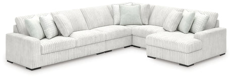 Stupendous Alloy 5-Piece RAF Chaise Sectional from Ashley - Luna Furniture