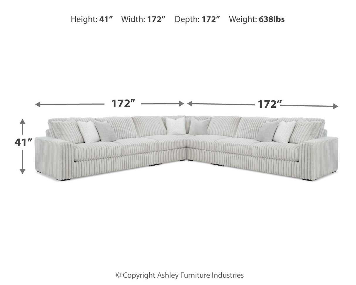 Stupendous Alloy 5-Piece Sectional with Ottoman from Ashley Furniture - Luna Furniture