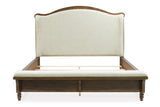 Sturlayne Brown King Upholstered Panel Bed with Footboard Bench from Ashley - Luna Furniture