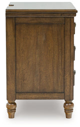 Sturlayne Queen Upholstered Panel Bed with Dresser and 2 Nightstands in Brown from Ashley - Luna Furniture