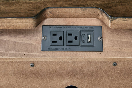 Sturlayne Queen Upholstered Panel Bed with Mirrored Dresser and Nightstand in Brown from Ashley - Luna Furniture