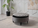 Suave Vika Grey Storage Ottoman from Bellona - Luna Furniture