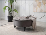 Suave Vika Grey Storage Ottoman from Bellona - Luna Furniture