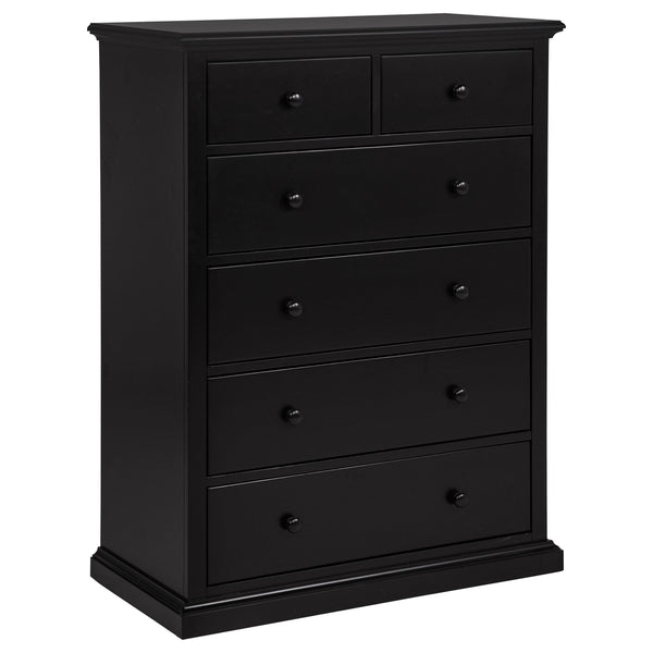 Sumerlin Black 6-Drawer Bedroom Chest