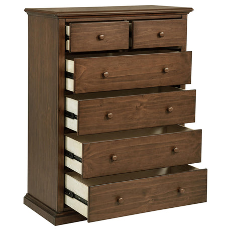 Sumerlin Medium Brown 6-Drawer Bedroom Chest from Coaster - Luna Furniture