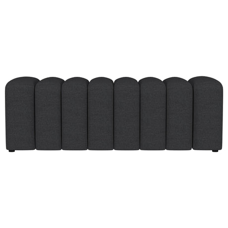 Summer Charcoal Upholstered Channel Tufted Accent Bench from Coaster - Luna Furniture