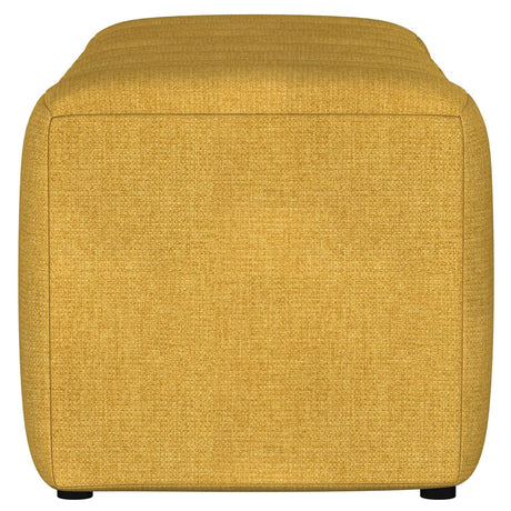 Summer Mustard Yellow Upholstered Channel Tufted Accent Bench from Coaster - Luna Furniture