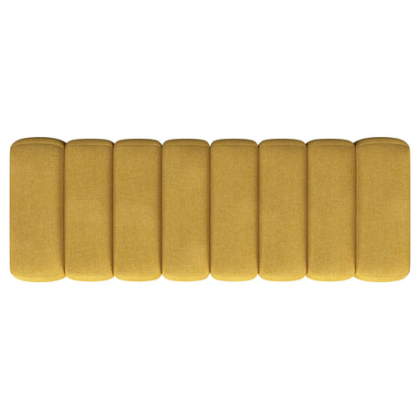 Summer Mustard Yellow Upholstered Channel Tufted Accent Bench from Coaster - Luna Furniture