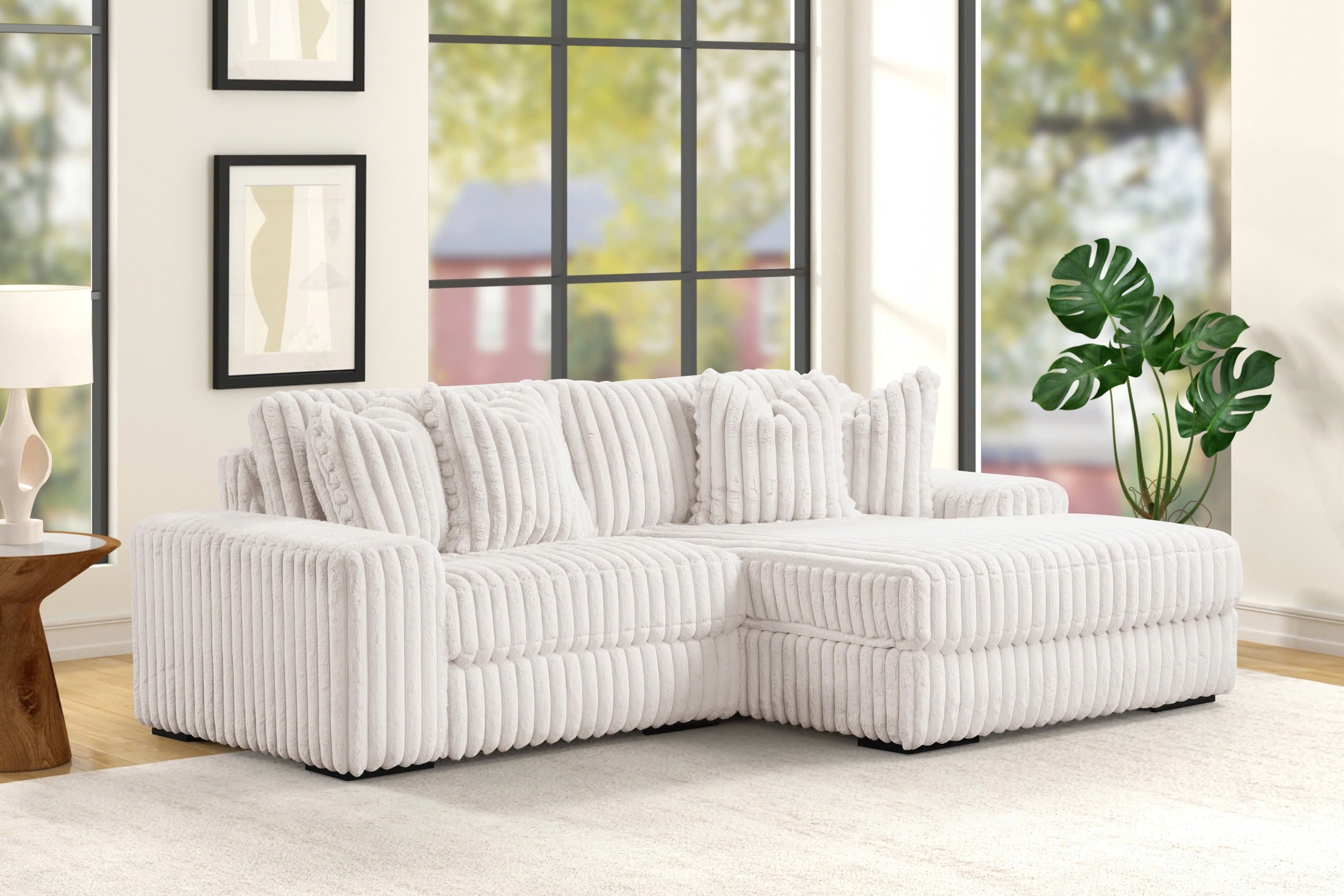 Happy Homes Sunday Beige 2-Piece Sectional – Luna Furniture