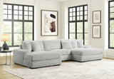 Sunday Gray 3-Piece Double Chaise Sectional from Happy Homes - Luna Furniture
