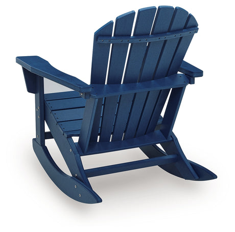Sundown Shores Blue Outdoor Rocking Chair from Ashley - Luna Furniture