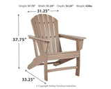 Sundown Treasure 2 Outdoor Chairs with End Table in Driftwood from Ashley - Luna Furniture
