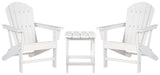 Sundown Treasure 2 Outdoor Chairs with End Table in White from Ashley - Luna Furniture