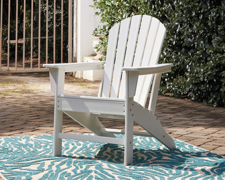 Sundown Treasure 2 Outdoor Chairs with End Table in White from Ashley - Luna Furniture