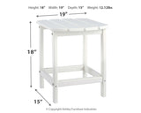 Sundown Treasure 2 Outdoor Chairs with End Table in White from Ashley - Luna Furniture