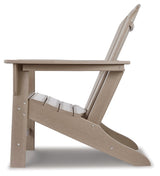 Sundown Treasure Driftwood 4 Adirondack Chairs and Outdoor End Table from Ashley - Luna Furniture