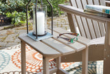 Sundown Treasure Outdoor Chair with End Table in Driftwood from Ashley - Luna Furniture