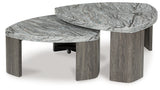 Surmour Gray/Brown Stacked Coffee Table from Ashley - Luna Furniture