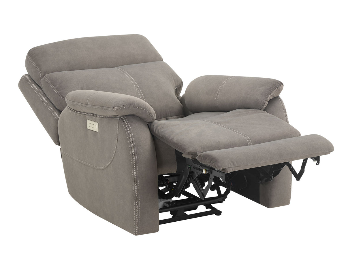 Surrey Taupe Vegan Leather Power Recliner from Steve Silver - Luna Furniture