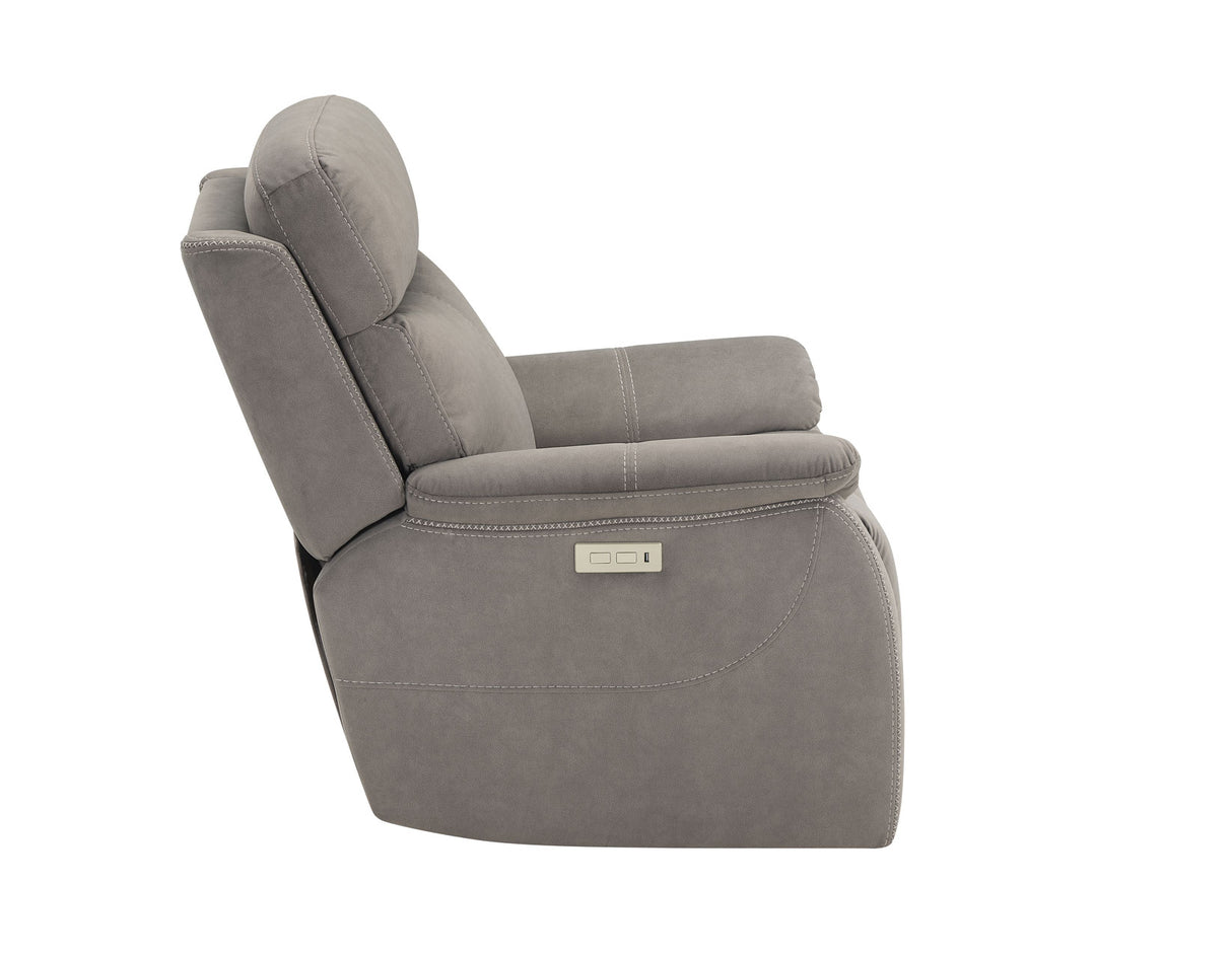 Surrey Taupe Vegan Leather Power Recliner from Steve Silver - Luna Furniture