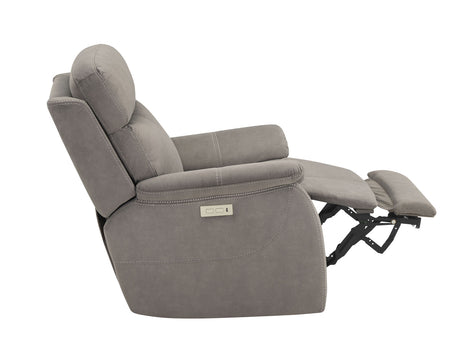 Surrey Taupe Vegan Leather Power Recliner from Steve Silver - Luna Furniture