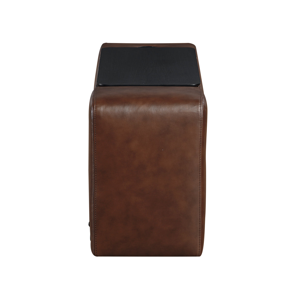 Sutton Brown Leather Power Double Reclining Loveseat with Center Console from Homelegance - Luna Furniture