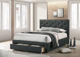 Sybella Dark Gray King Bed from Furniture of America - Luna Furniture