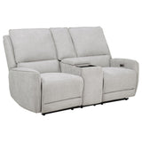 Sylmar Dove Gray 2-Piece Chenille Power Reclining Living Room Set from Coaster - Luna Furniture