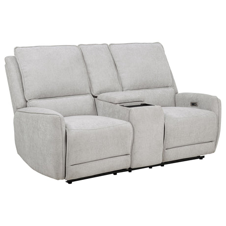 Sylmar Dove Gray 2-Piece Chenille Power Reclining Living Room Set from Coaster - Luna Furniture