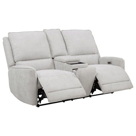 Sylmar Dove Gray 2-Piece Chenille Power Reclining Living Room Set from Coaster - Luna Furniture