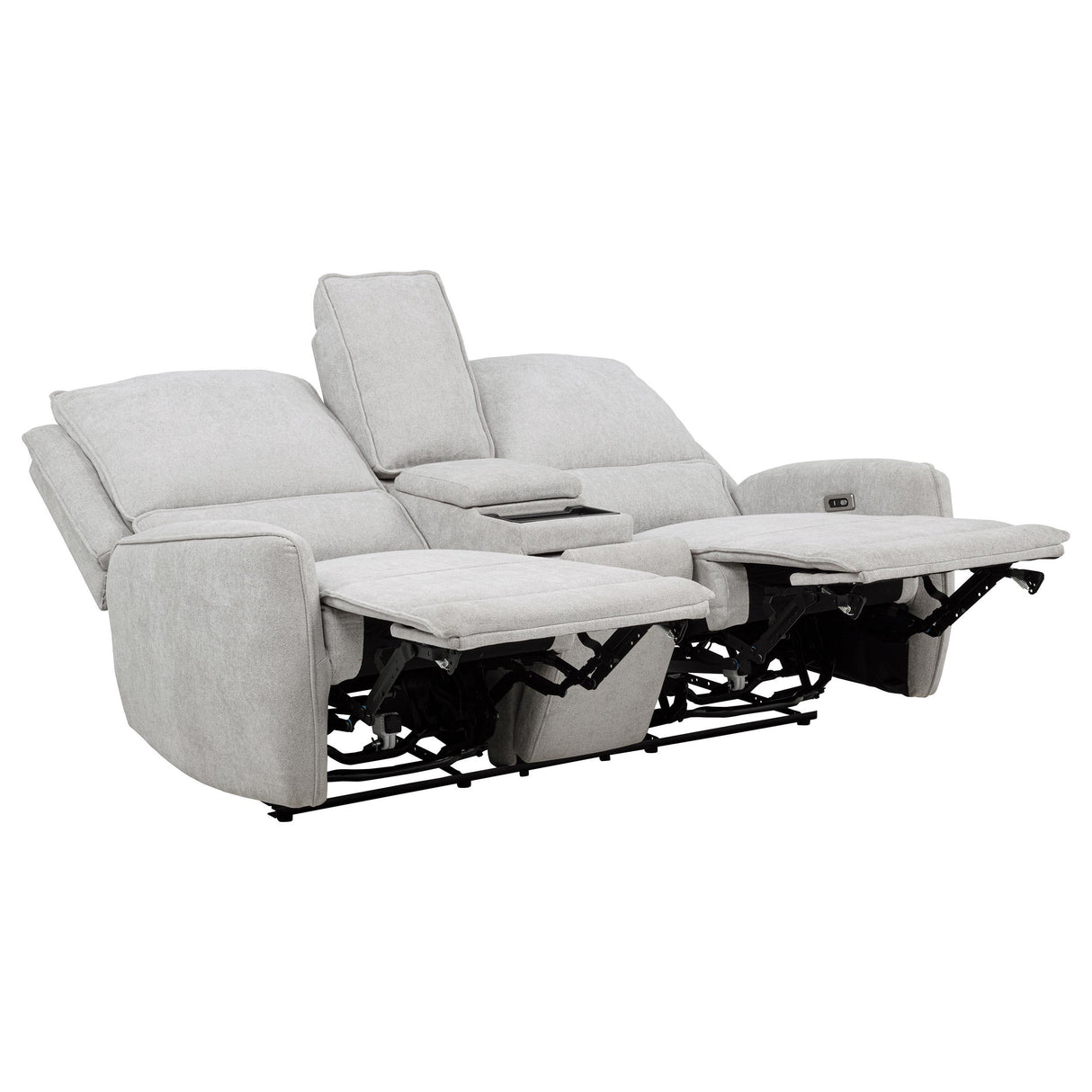 Sylmar Dove Gray 2-Piece Chenille Power Reclining Living Room Set from Coaster - Luna Furniture