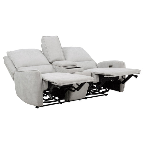 Sylmar Dove Gray 2-Piece Chenille Power Reclining Living Room Set from Coaster - Luna Furniture
