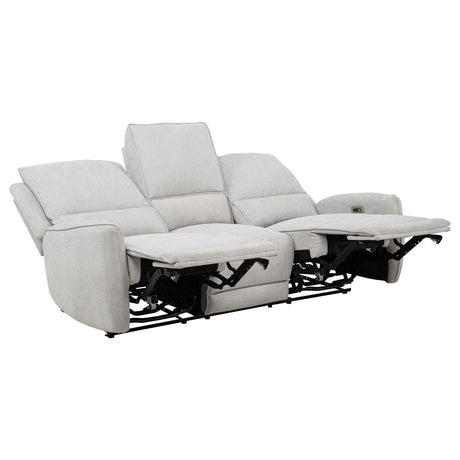 Sylmar Dove Gray 3-Piece Chenille Power Reclining Living Room Set from Coaster - Luna Furniture