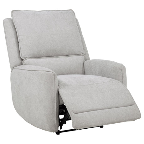 Sylmar Dove Gray 3-Piece Chenille Power Reclining Living Room Set from Coaster - Luna Furniture