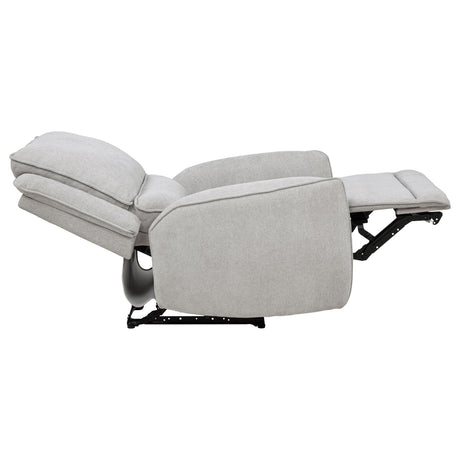 Sylmar Dove Gray Chenille Upholstered Power Recliner from Coaster - Luna Furniture