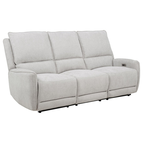 Sylmar Dove Gray Chenille Upholstered Power Reclining Sofa