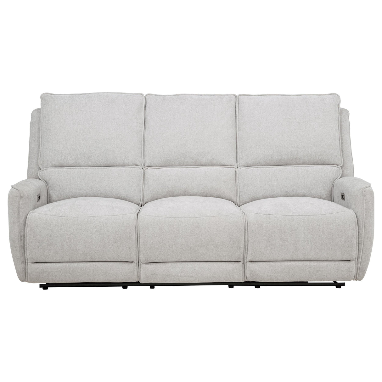 Sylmar Dove Gray Chenille Upholstered Power Reclining Sofa from Coaster - Luna Furniture