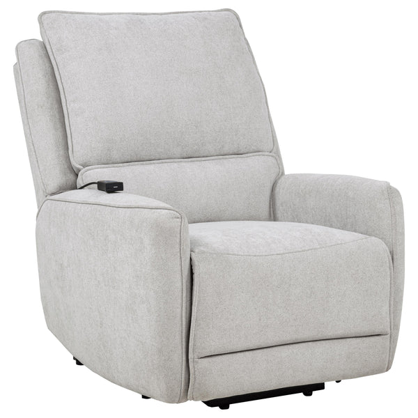 Sylmar Gray Chenille Upholstered Dual Power Lift Recliner