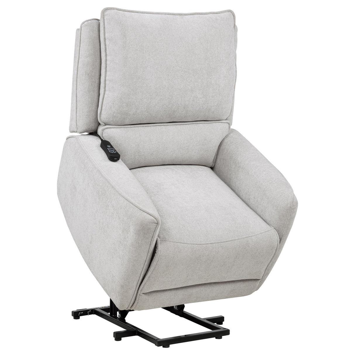 Sylmar Gray Chenille Upholstered Dual Power Lift Recliner from Coaster - Luna Furniture