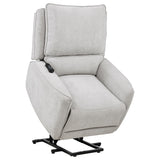 Sylmar Gray Chenille Upholstered Dual Power Lift Recliner from Coaster - Luna Furniture