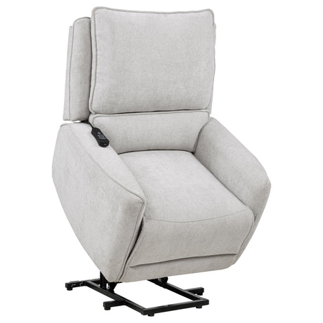 Sylmar Gray Chenille Upholstered Dual Power Lift Recliner from Coaster - Luna Furniture